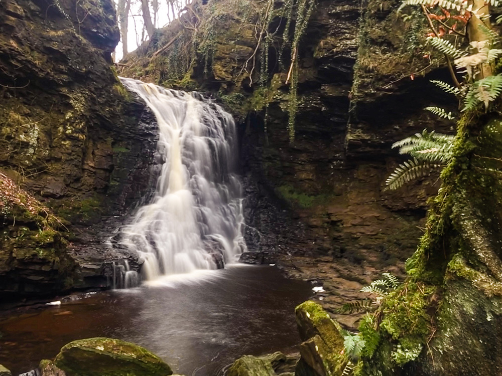 Hareshaw Linn waterfall